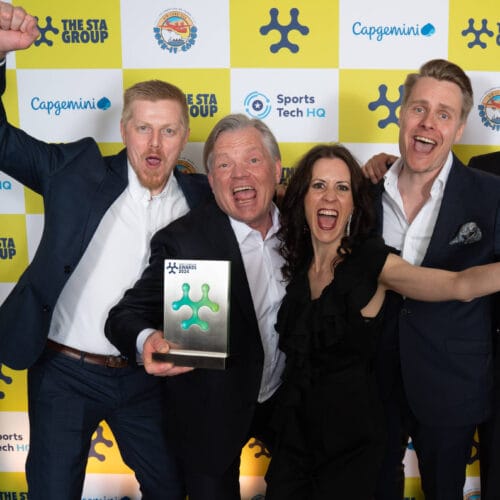 The best sports technology Awards Winner trophy celebration FootBalance Medical Technology sports tech
